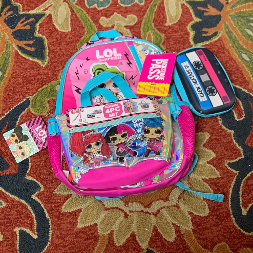 LOL Surprise Doll 4 Piece Backpack Set